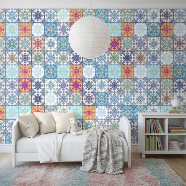 Misturar Tile Wallpaper wallpaper in a Children's Room room