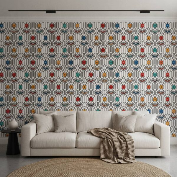 Nairobi Wallpaper wallpaper in a Modern Minimalist room