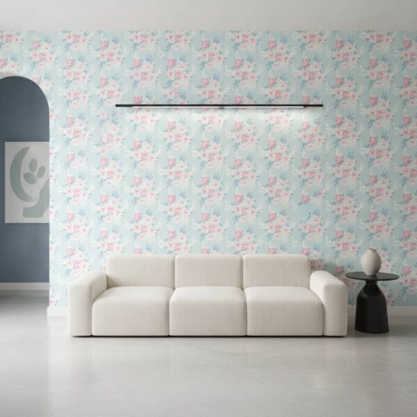 Pastel Maja Wallpaper wallpaper in a Modern Minimalist room