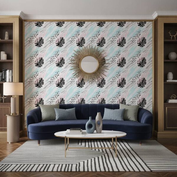 Pastel Tepic Wallpaper wallpaper in a Art Deco room