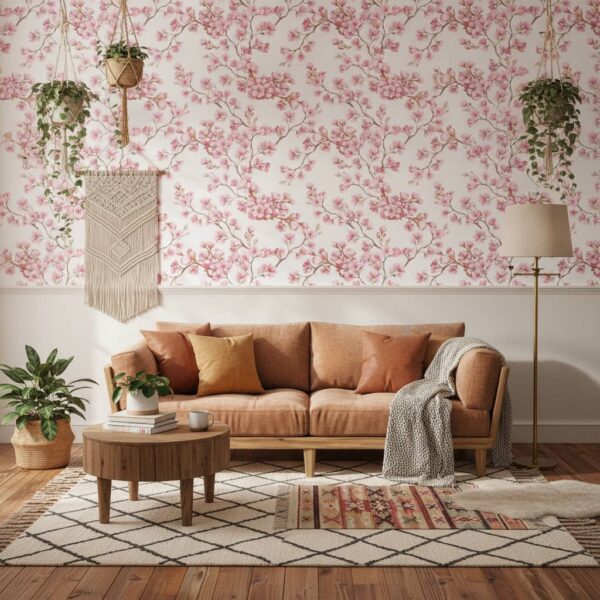 Patsey Wallpaper wallpaper in a Bohemian room