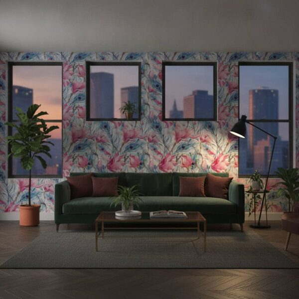 Plume Portrait Wallpaper wallpaper in a NYC Apartment room