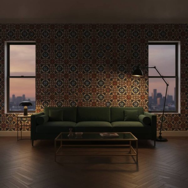 Sagan Tile Wallpaper wallpaper in a NYC Apartment room