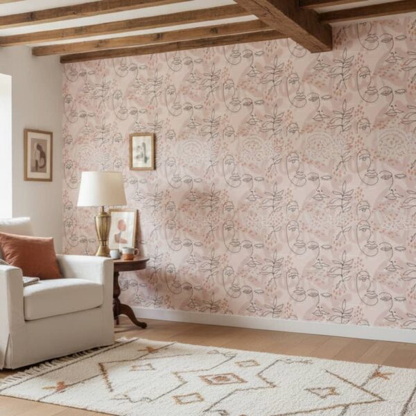 Sahuayo Visage Wallpaper wallpaper in a Cottage Country room