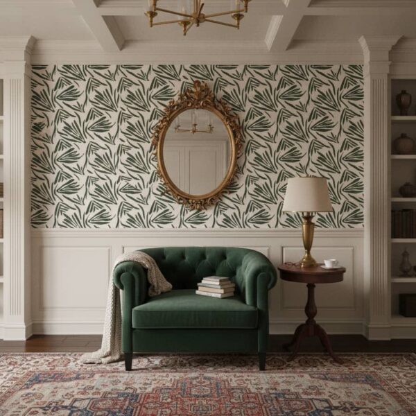 Salamanca Stern Wallpaper wallpaper in a Classical / Traditional room