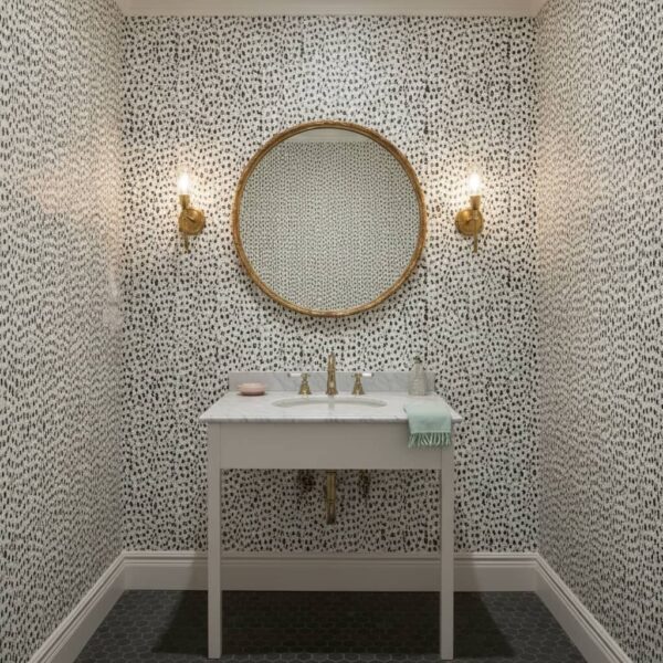 Scratch Pebbles Wallpaper wallpaper in a Powder Room room