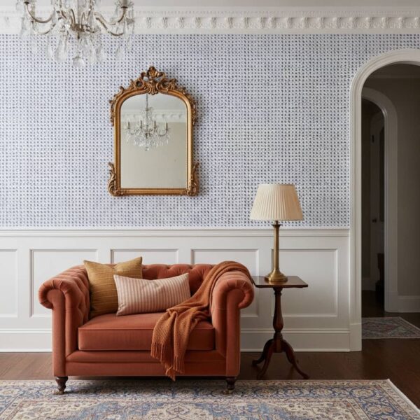 Stained Wallpaper wallpaper in a Classical / Traditional room