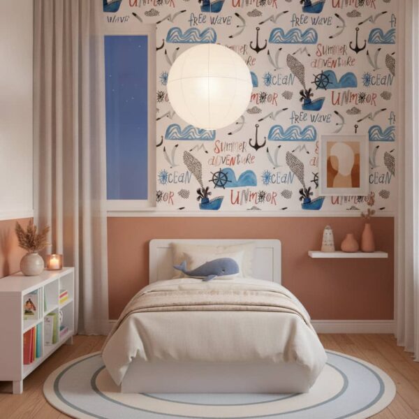 Summer Adventure Wallpaper wallpaper in a Children's Room room