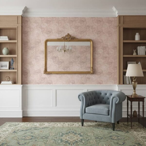Zamora Beauty Wallpaper wallpaper in a Classical / Traditional room