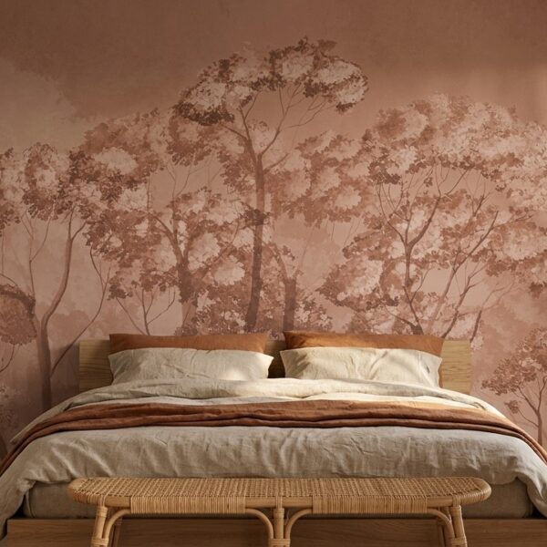 Dusty Eucalyptus Treeline shown in a bedroom