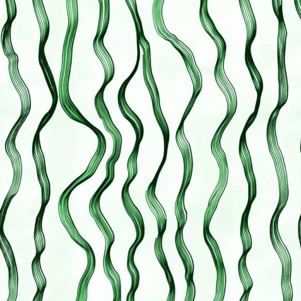 Non-woven and peel and stick wallpaper explained | Peel & Stick Wallpaper Online | Proudly Made in Canada Verdant Reed Lines, wavy reed lines in dark green, green and mint mural - Wallpaper Online Canada