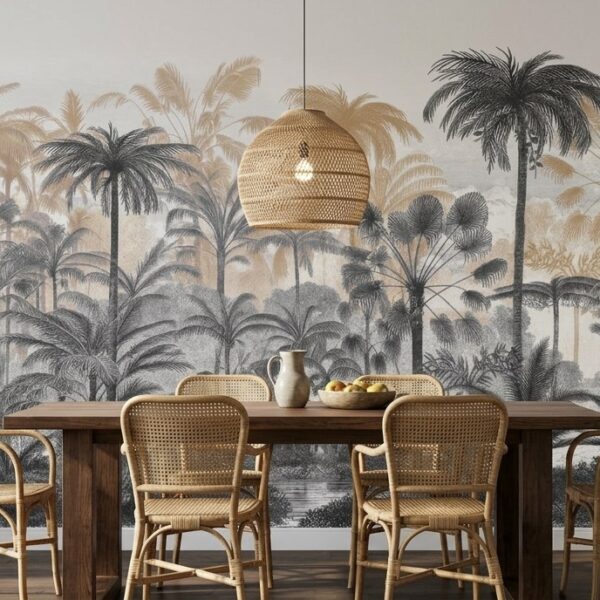 Gilded Palm Grove shown in a bedroom
