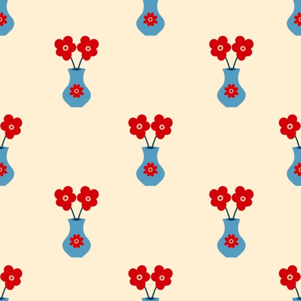 Floral Vase Wallpaper