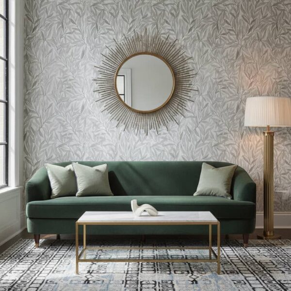 Great Willow Light Neutral 24x34 wallpaper in a Art Deco room