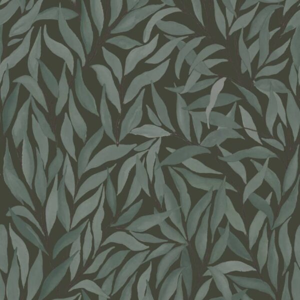 Great Willow Wallpaper in Blue Brown
