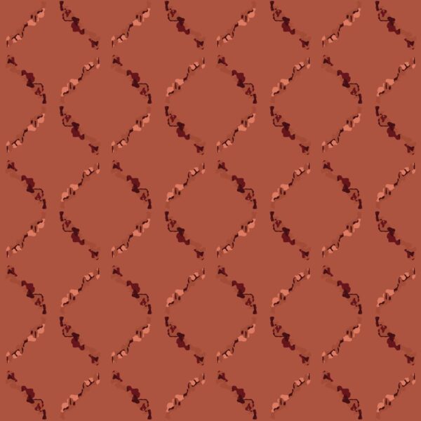 Terracotta abstract diamonds