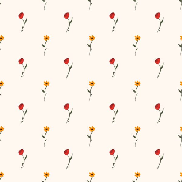 Home-test | Peel & Stick Wallpaper Online | Proudly Made in Canada Tulip & Blossom Pattern shown in a room