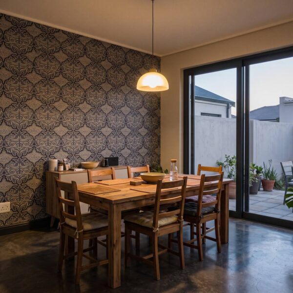 Pelaties Parade Wallpaper shown in a dining room