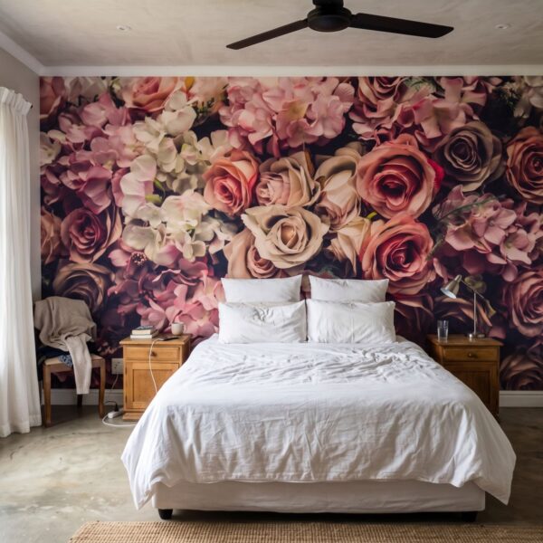 Mural Tina shown in a bedroom