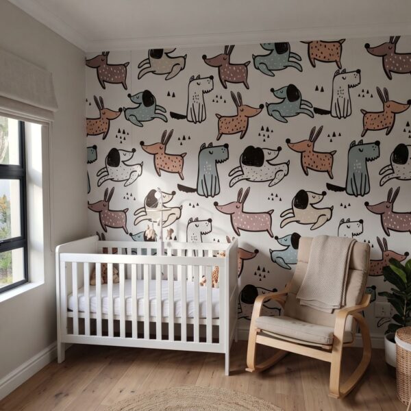 Mural Pupper shown in a nursery
