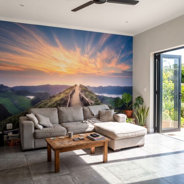 Mural Walk with Me shown in a living room