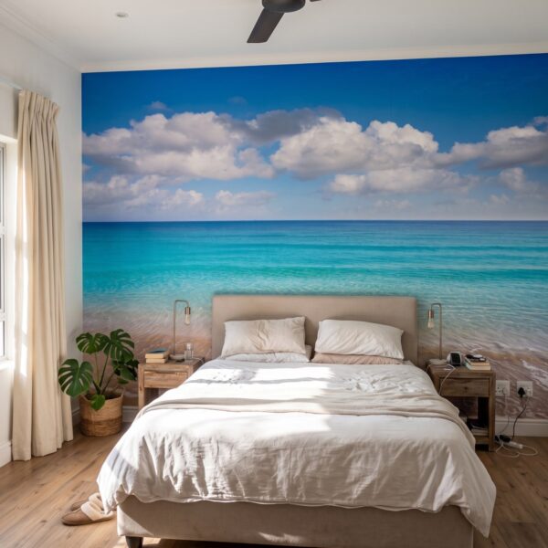 Mural Sandy Shores shown in a living room