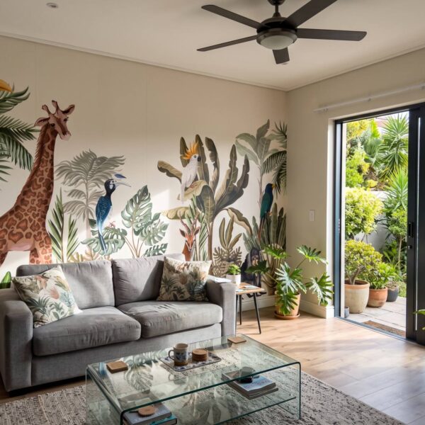 Mural Count Us In shown in a living room