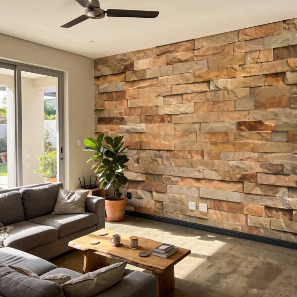 Mural Sorrel Cladding shown in a living room