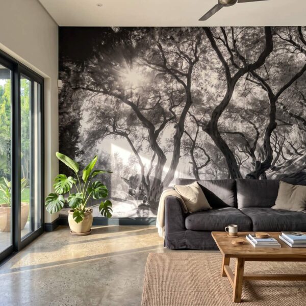 Mural Nature Walk shown in a living room