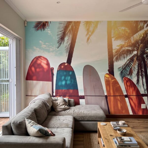 Mural Pick your Surf shown in a living room