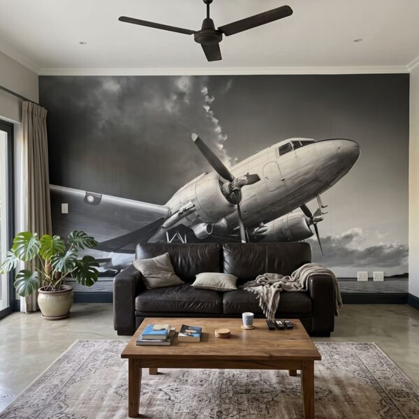 Mural Dramatic Sky shown in a living room