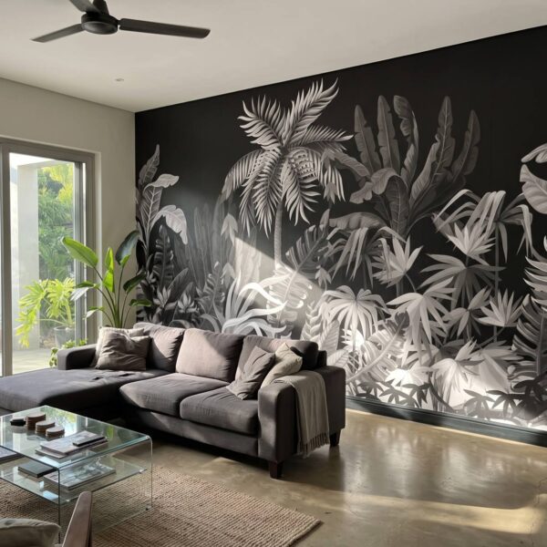 Mural Positive Effect shown in a living room