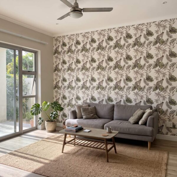 Spotted Lone Wallpaper shown in a living room