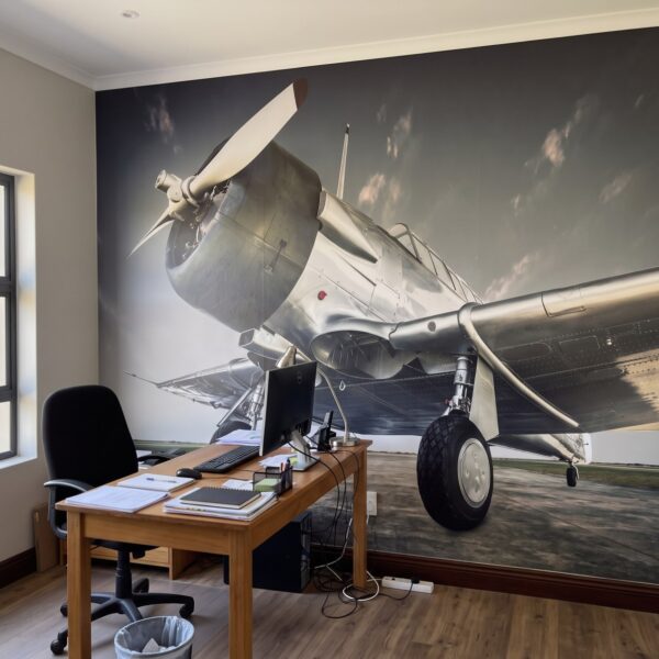 Mural D?argento shown in a home office