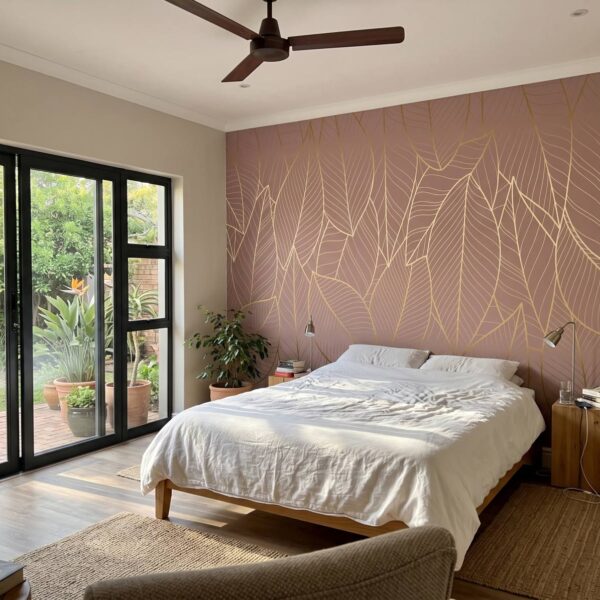 Mural Embossed shown in a living room