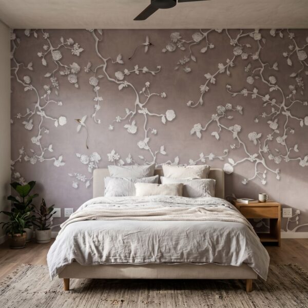 Mural Stercorariidae shown in a bedroom