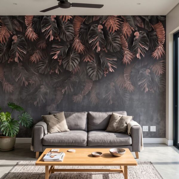 Mural Deep Rise shown in a living room