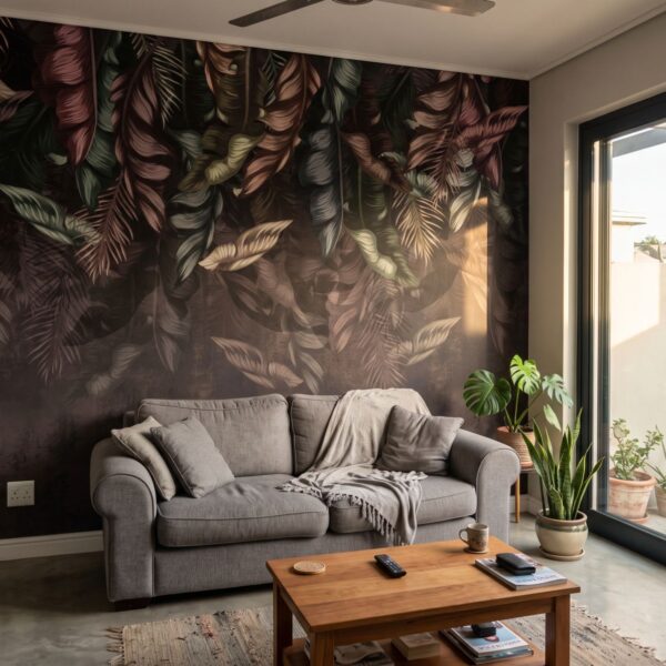 Mural Fooled Again shown in a living room