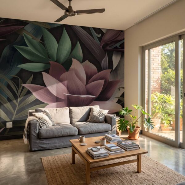 Mural Billow shown in a living room