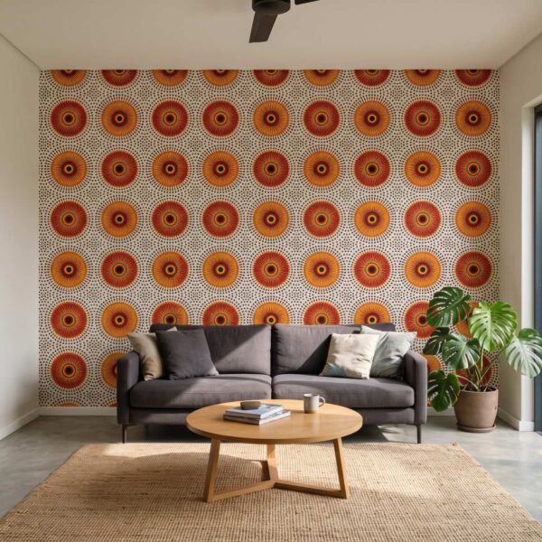 Kinshasa Wallpaper shown in a living room