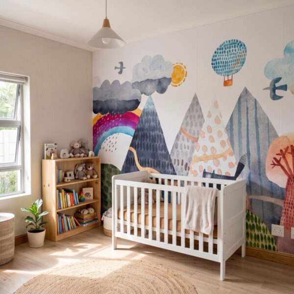 Mural Donaldson Kids shown in a nursery