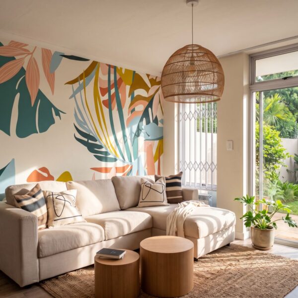 Mural Boho Botanicals in Brights
