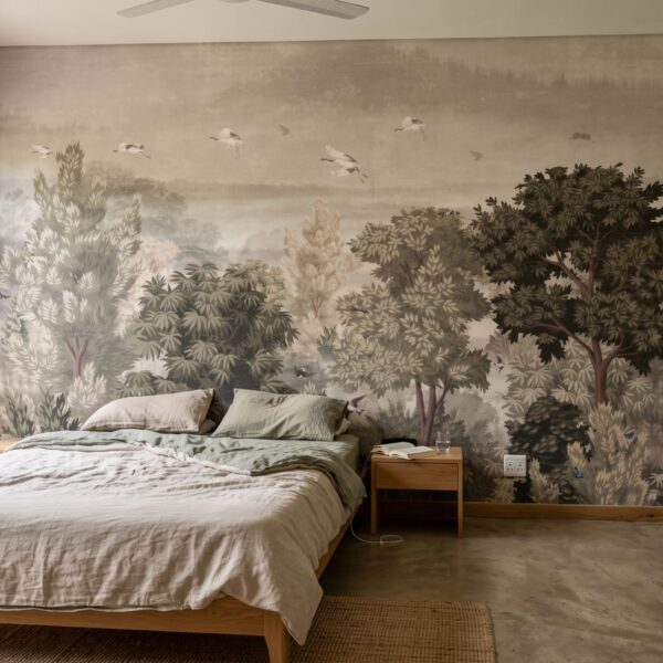 Mural Canopy Paradise shown in a bedroom