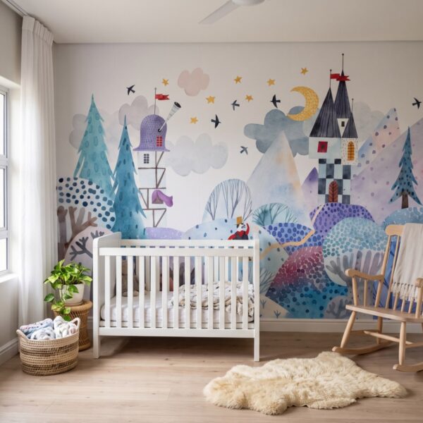 Mural Potter Kids shown in a nursery