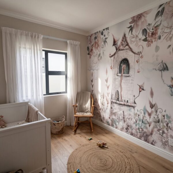 Mural Princess Tower shown in a nursery