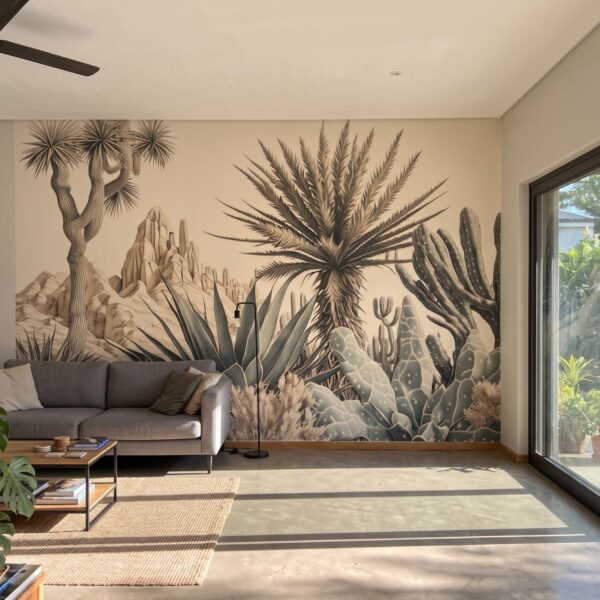 Mural Desert Cactus Symphony