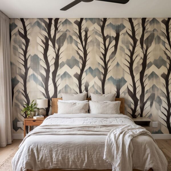 Mural Silent Timberland shown in a bedroom