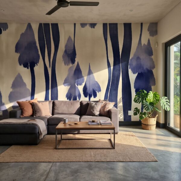 Mural Tranquil Hues shown in a living room