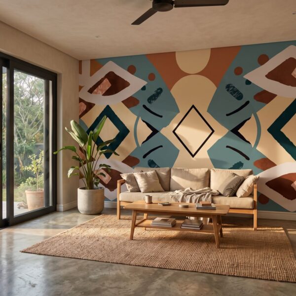 Mural Earthy Tones Tapestry