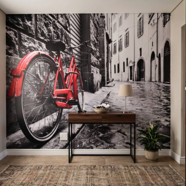 Mural Urban Streets shown in a hallway
